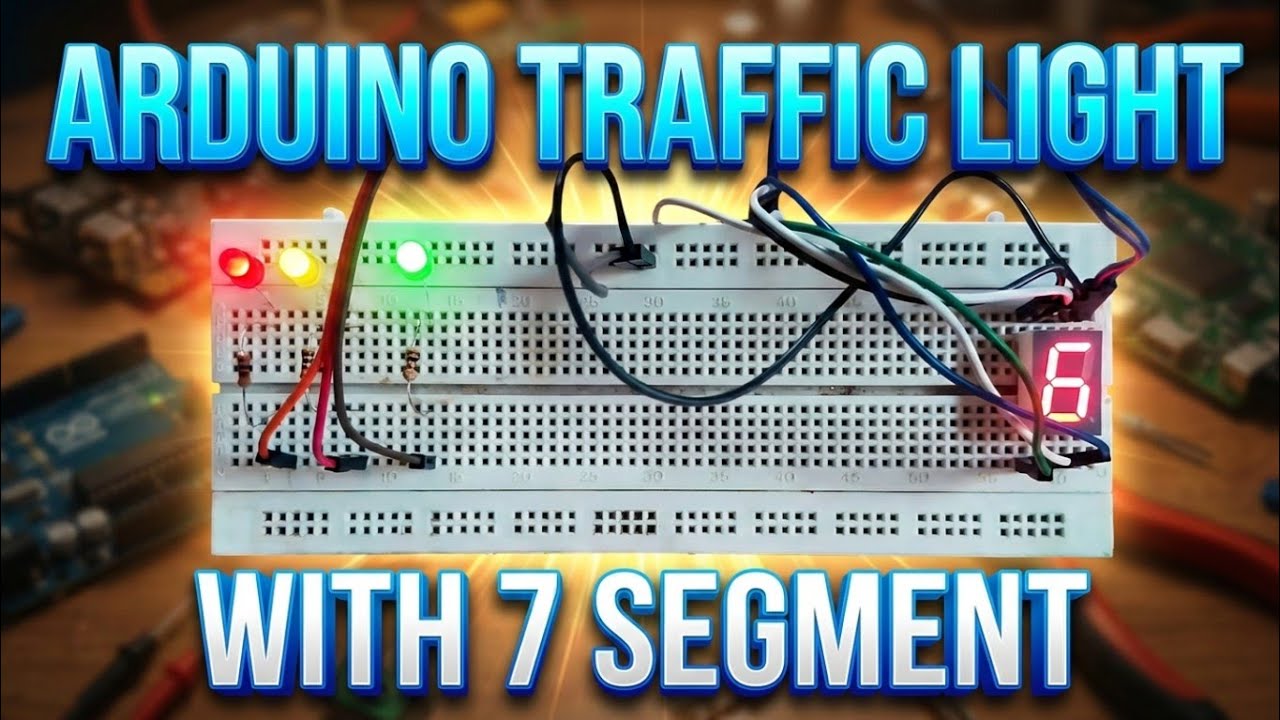 Arduino traffic light with 7 segment (with code) ||#arduinoproject|| #7segment|| #ravisancreation