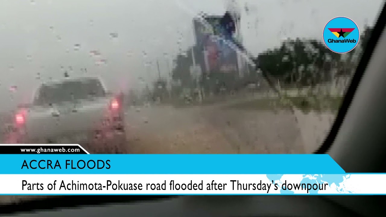 Parts of Achimota Pokuase road flooded after Thursday&rsquo;s downpour