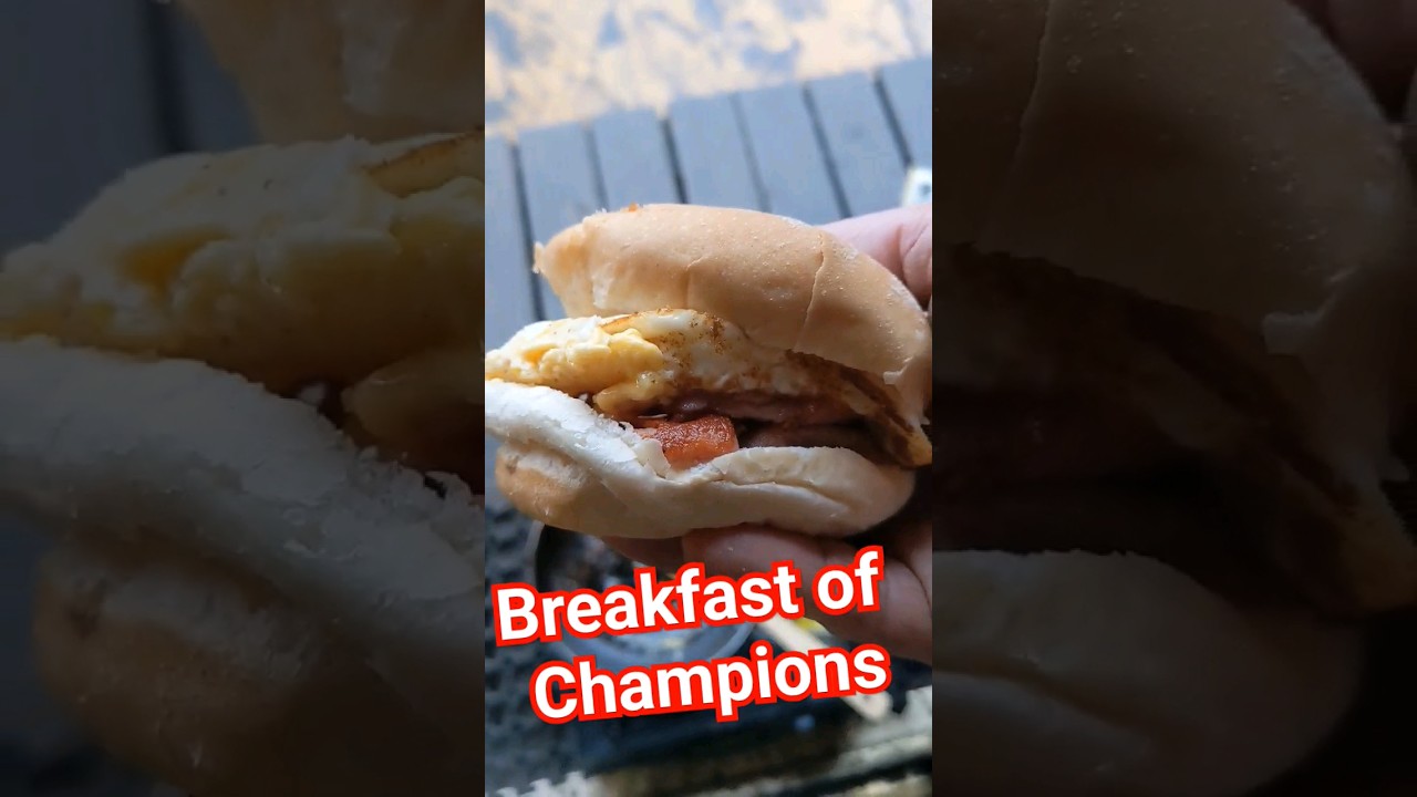 Breakfast of Champions #fishing #carpfishing #perchfishing #bacon #eggs #shortvideo #breakfast