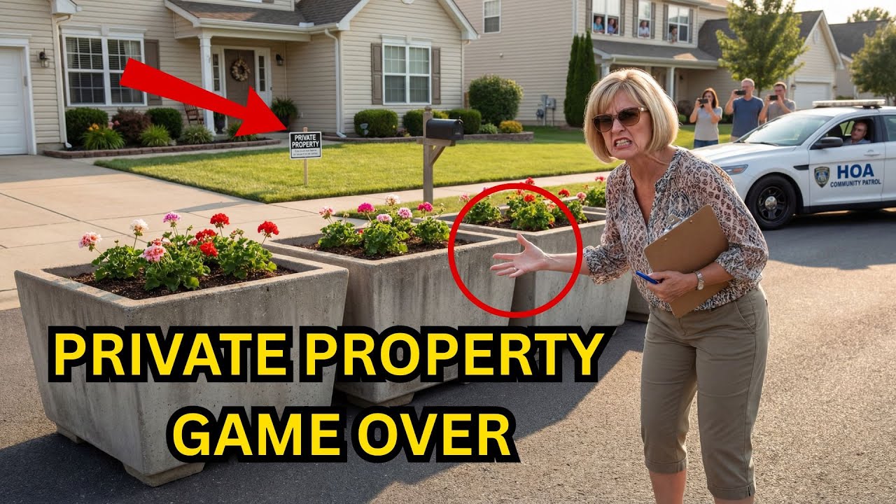My HOA Karen Kept Blocking My Driveway — Until I Fought Back With 4-Ton Planters