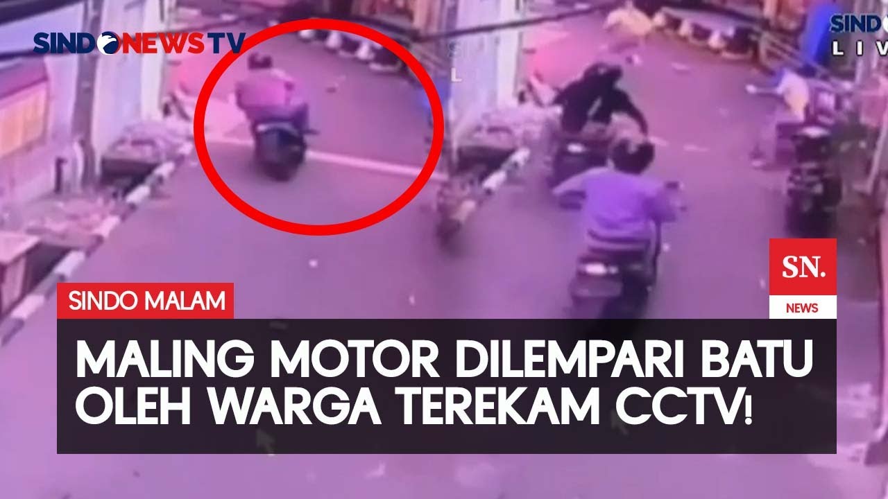Detik-Detik Warga Lempari Batu ke Pelaku Curanmor Bersenpi di Jakarta Barat | Sindo Malam | 12/09