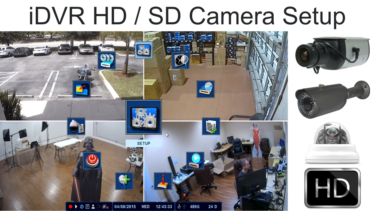 Analog / HD CCTV Camera Hybrid Setup for iDVR Surveillance DVRs