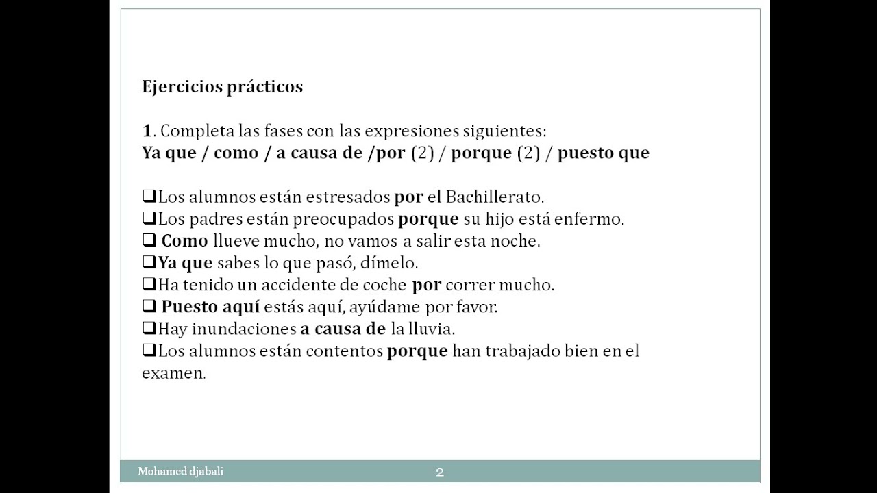 Clase 70. Corrección de las oraciones causales(14), consecutivas(15) y temporales(67)
