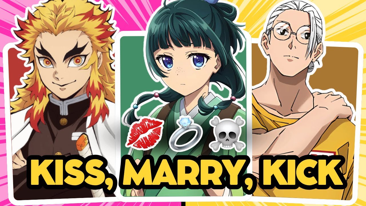 KISS 💋, MARRY 💍,  KICK 💀 [Anime BOYS & GIRLS] 🔥 | ANIME QUIZ