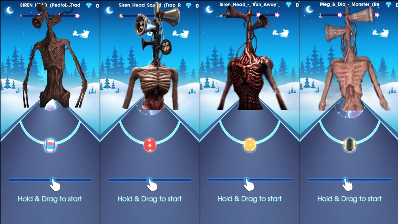 Siren Head vs Siren Head vs Siren Head vs Siren Head - Beat Roller