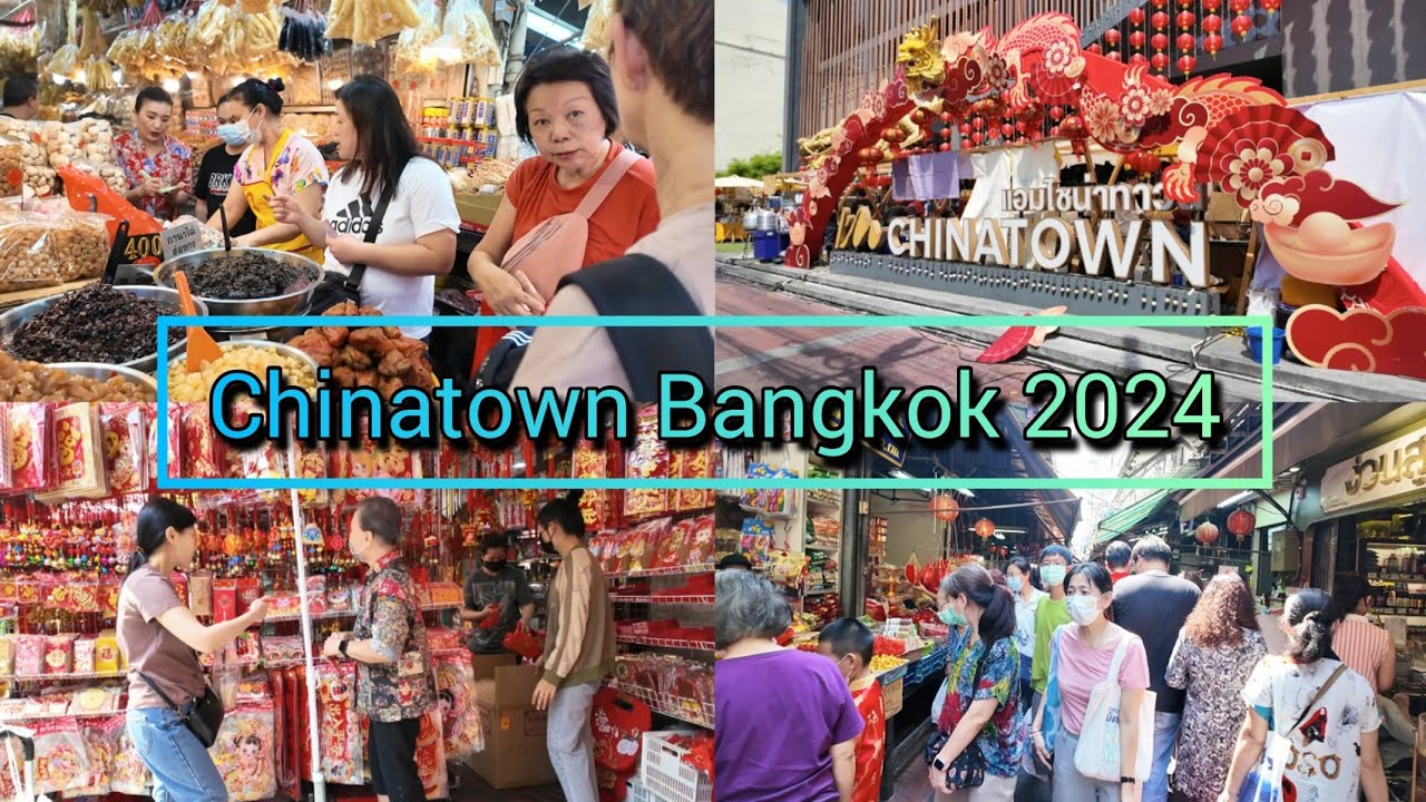 Walking around Chinatown Yaowarat Road in Bangkok Thailand เยาวราช 27/01​/24