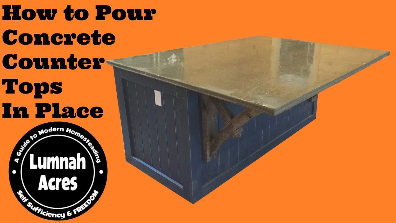 Pouring Concrete Counter Tops in Place!