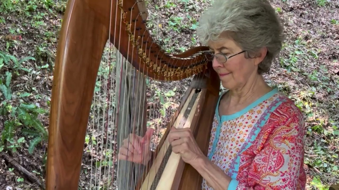 Somewhere Over the Rainbow performed on double strung harp