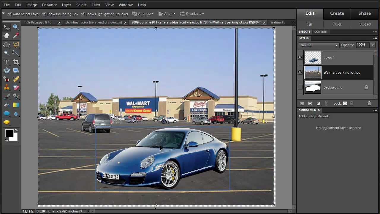 Photoshop Elements 10 - Remove Image Background with Quick Select Tool