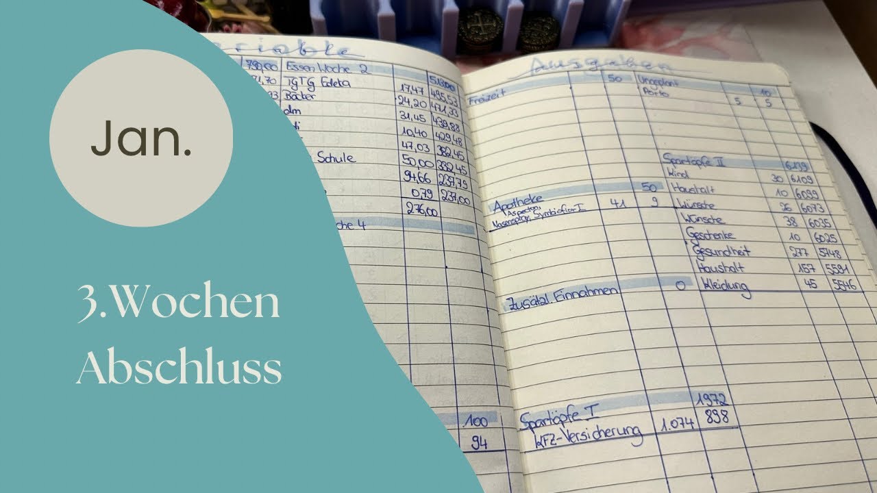 3. Wochenabschluss für Januar | #budgeting #wochenabschluss #umschlagmethodegeldsparen 