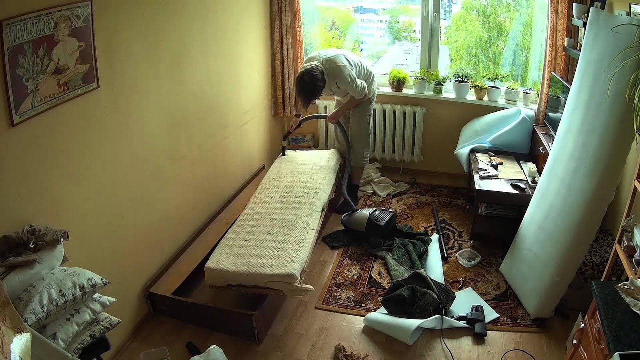 Sofos perrengimas / Sofa reupholstering