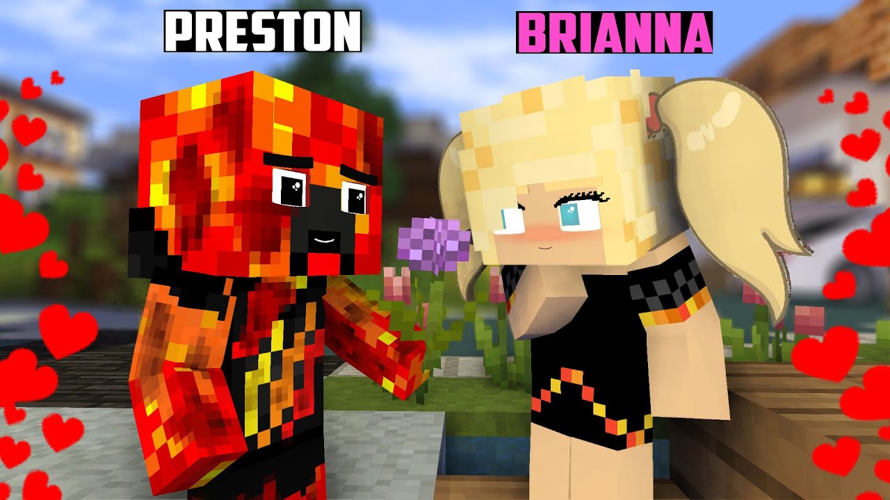 POOR BEGGAR FELL INLOVE WITH RICH GIRL (PRESTON & BRIANNA) SAD AND FUNNY STORY - MINECRAFT ANIMATION