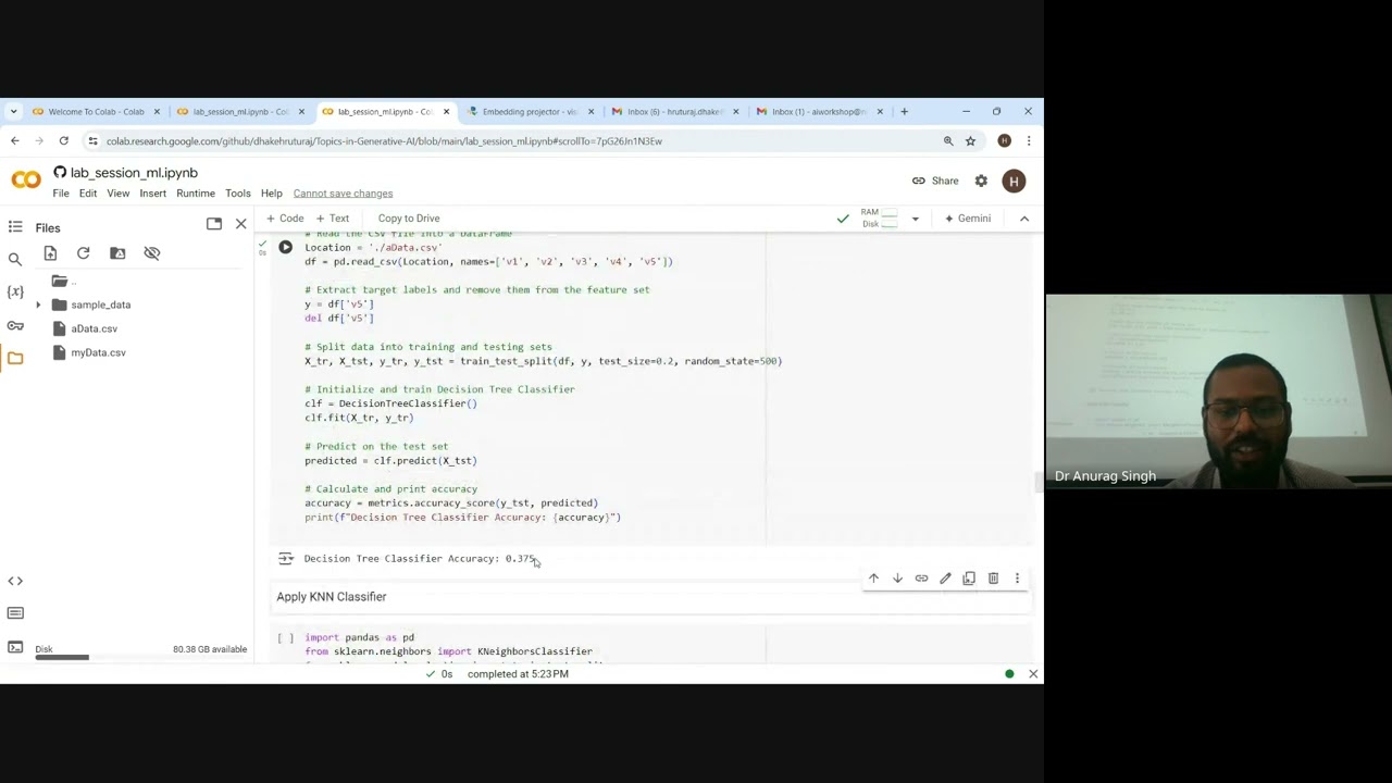 1.5 Lab Session on Machine Learning Models