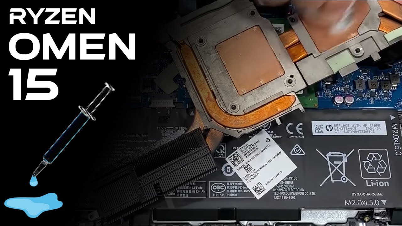 2020 HP OMEN Ryzen 7 Thermal Paste Replacement Guide!