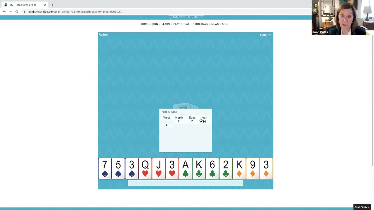 How To Play Hands on the Online School of Bridge