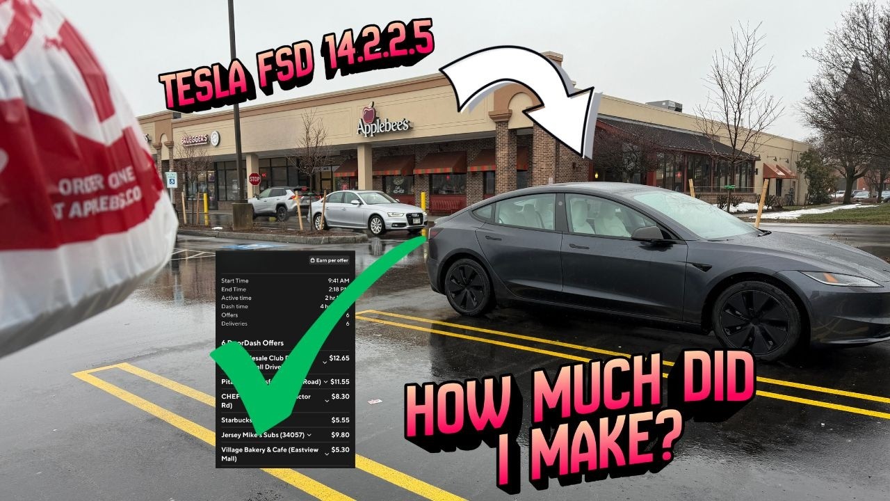 I Tested Tesla FSD 14.2.2.5 During My DoorDash Shift... How Much Did I Make?