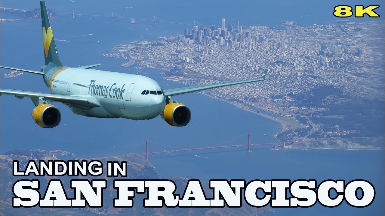 SAN FRANCISCO - LANDING IN INTERNATIONAL AIRPORT 8K