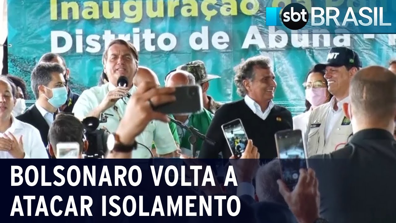Bolsonaro diz ter decreto para impedir isolamento social contra Covid-19 | SBT Brasil (07/05/21)