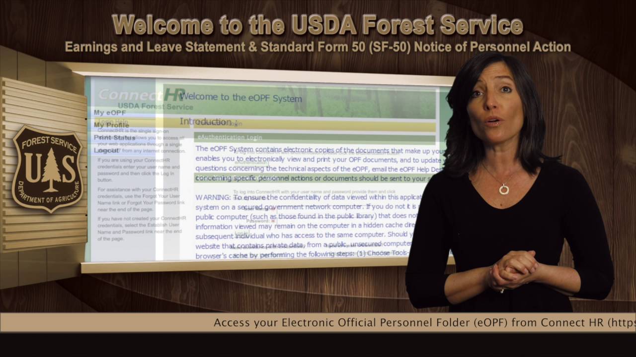 Welcome to the Forest Service New Employee Orientation: Earnings & Leave and SF-50