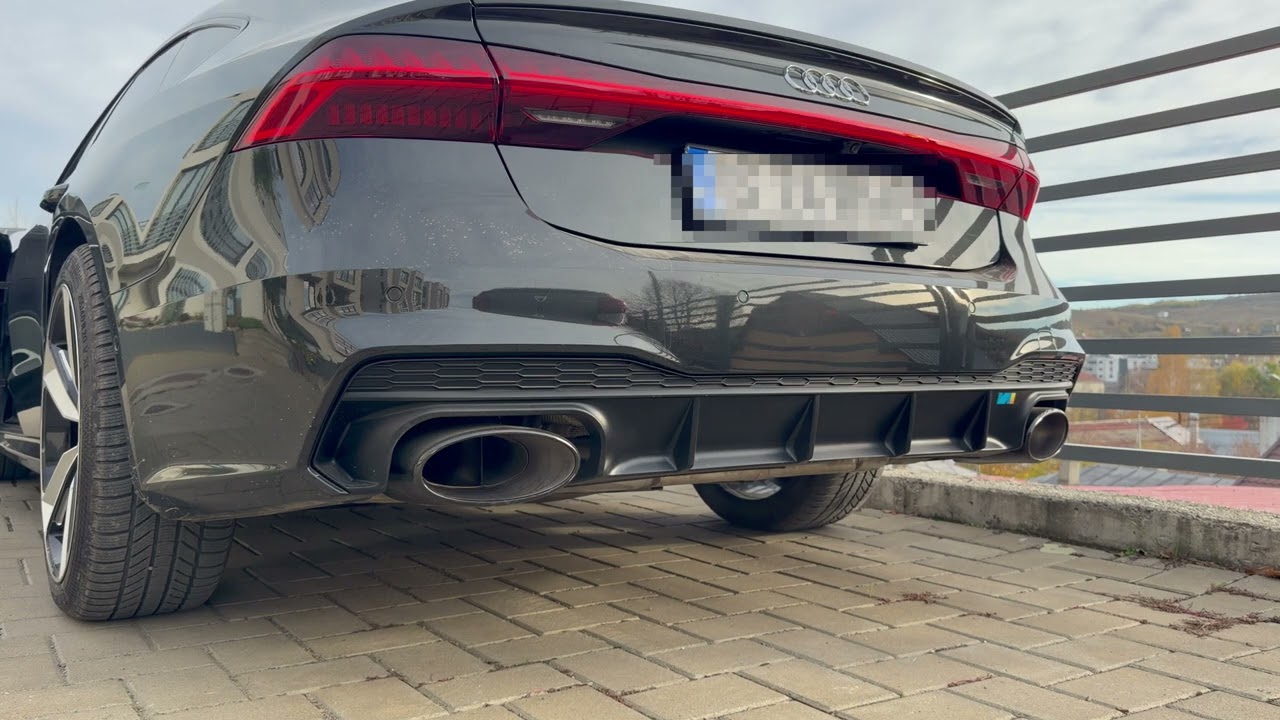 Audi A7 C8 55 TFSI Cold start no valves ( RS6 RS7  mid + rear exhaust)