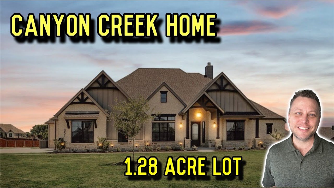 High end Canyon Creek Home on over one acre in Waxahachie Texas!