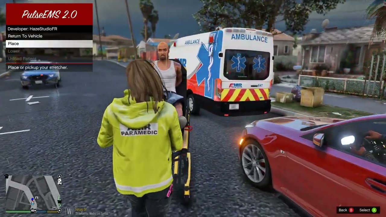 Gta 5 LSPDFR Let's Play As a AMR Paramedic First Responder - EMS Mods