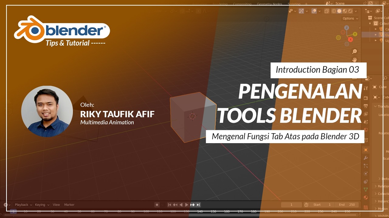 Video Tutorial 03: Mengenal Fungsi Tab Atas pada Blender 3D