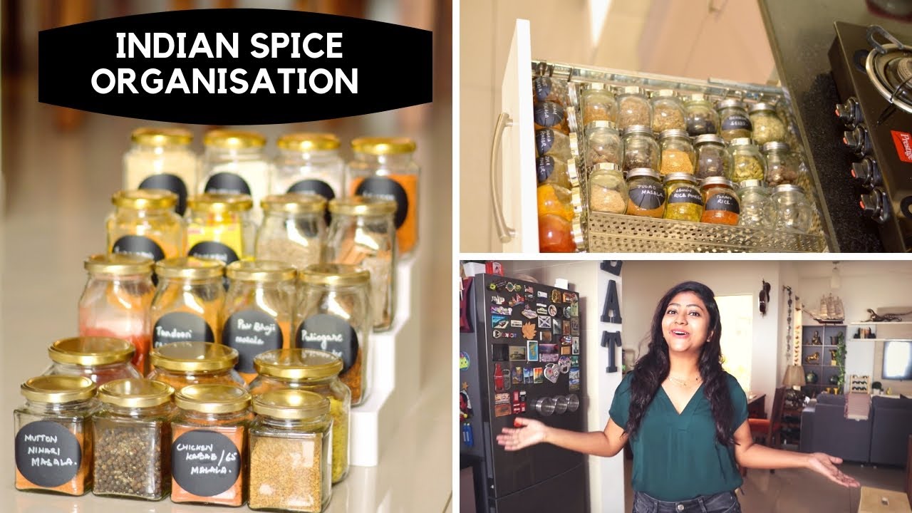 INDIAN SPICE ORGANIZATION 2019 | Extreme Kitchen De-clutter | Rented Apartment