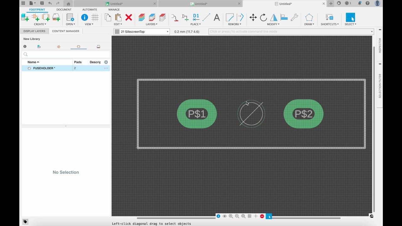 Создание футпринта в Autodesk Fusion Electronics | eagle | пошаговое руководство | пример