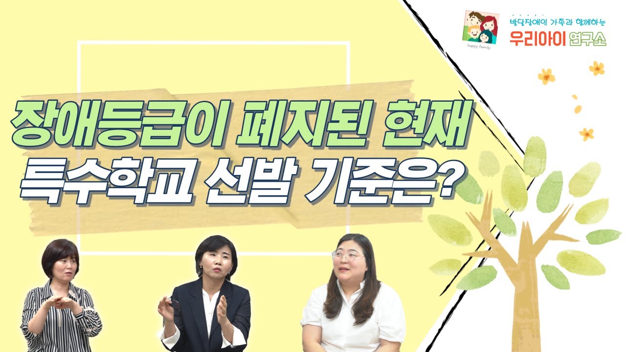 장애등급이 폐지된 현재, 특수학교 선발 기준이 있나요?