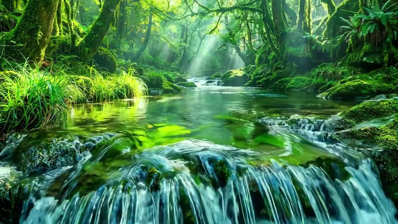 Wild Birds Singing with Clear Stream Flow, Soothing Relaxing Nature Ambience for Deep Calm ASMR