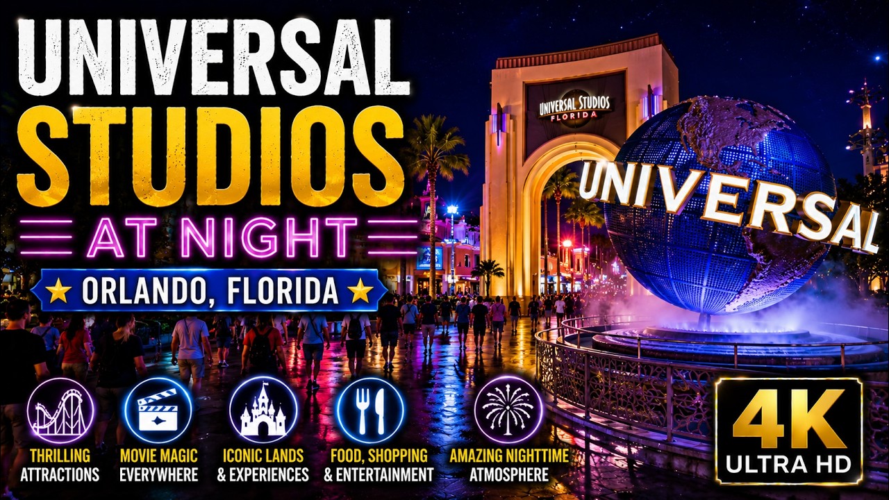 Universal Studios - Orlando, Florida | Night Walkthrough