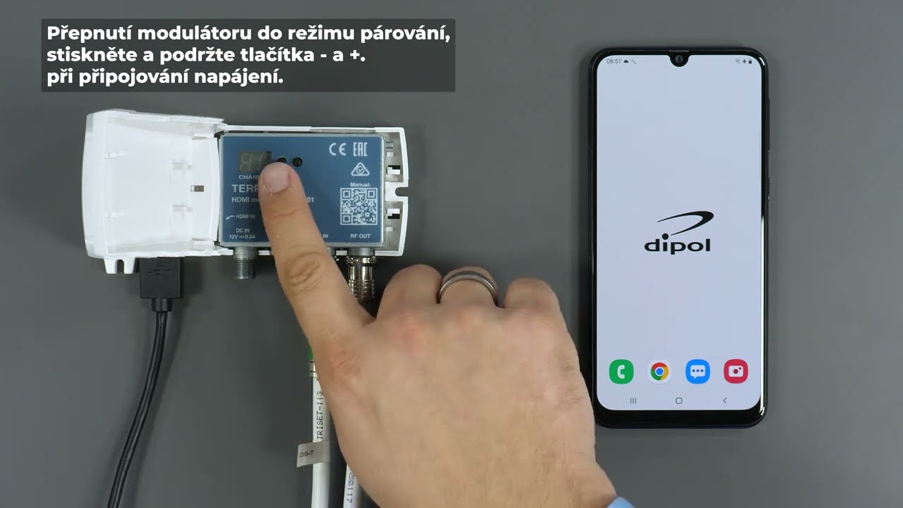 Vlastní kanál DVB-T? Konfigurace modulátoru HDMI TERRA MHD001.