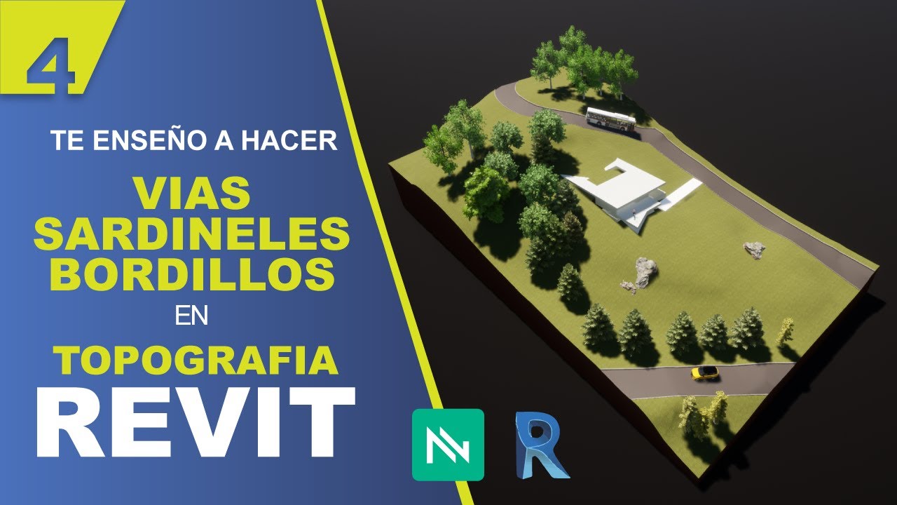 VIAS / BORDILLOS / SARDINELES en TOPOGRAFIA Revit | Aprender Haciendo