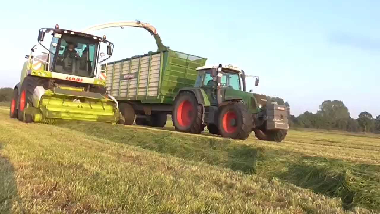 Claas Jaguar 940 häckselt 2?? Hektar - Grassilage - Biogasanlage (Sound!!!)