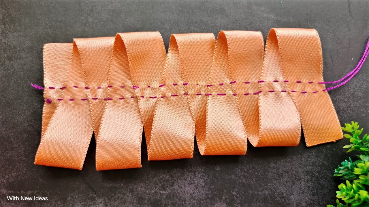 It's  Really Beautiful🌹❤ Amazing Ribbon Flower Trick -Easy Making with Thread And Needle