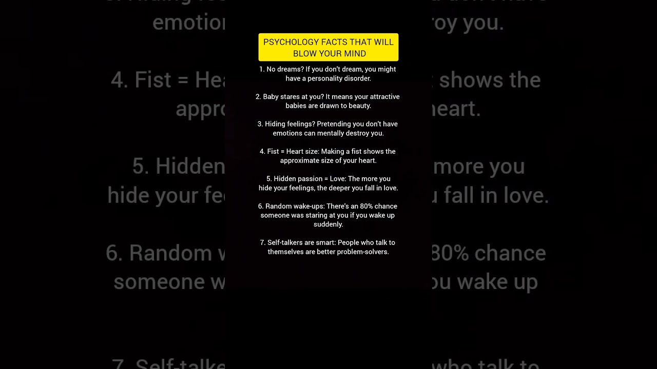 Psychology FACTS That Will BLOW Your Mind🧠 (Are You Surprised?)