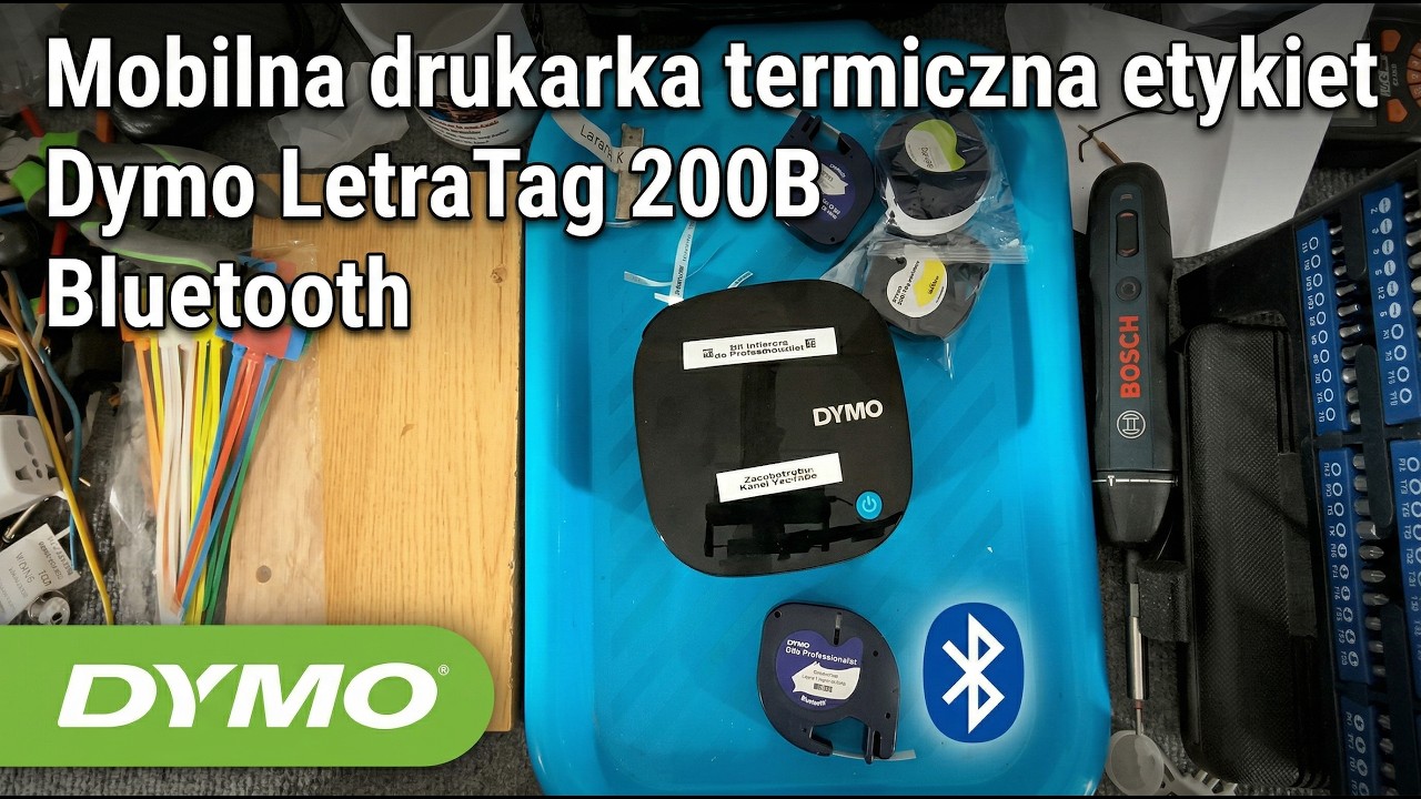 🛑 Organizacja warsztatu: Mobilna drukarka termiczna etykiet Dymo LetraTag 200B Bluetooth przydatna