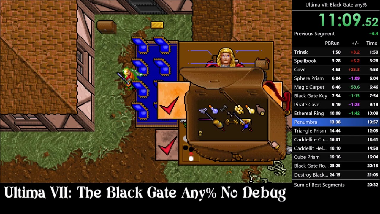 Ultima VII: The Black Gate speedrun good ending (21m14s any% no debug room)