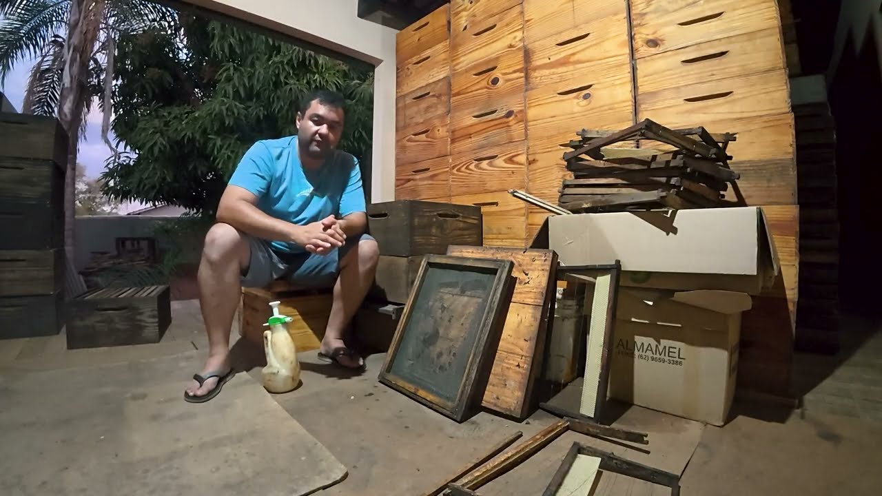 Mexendo em Enxame de Abelhas SEM FUMAÇA 😱 | Técnica Rara e Arriscada na Apicultura