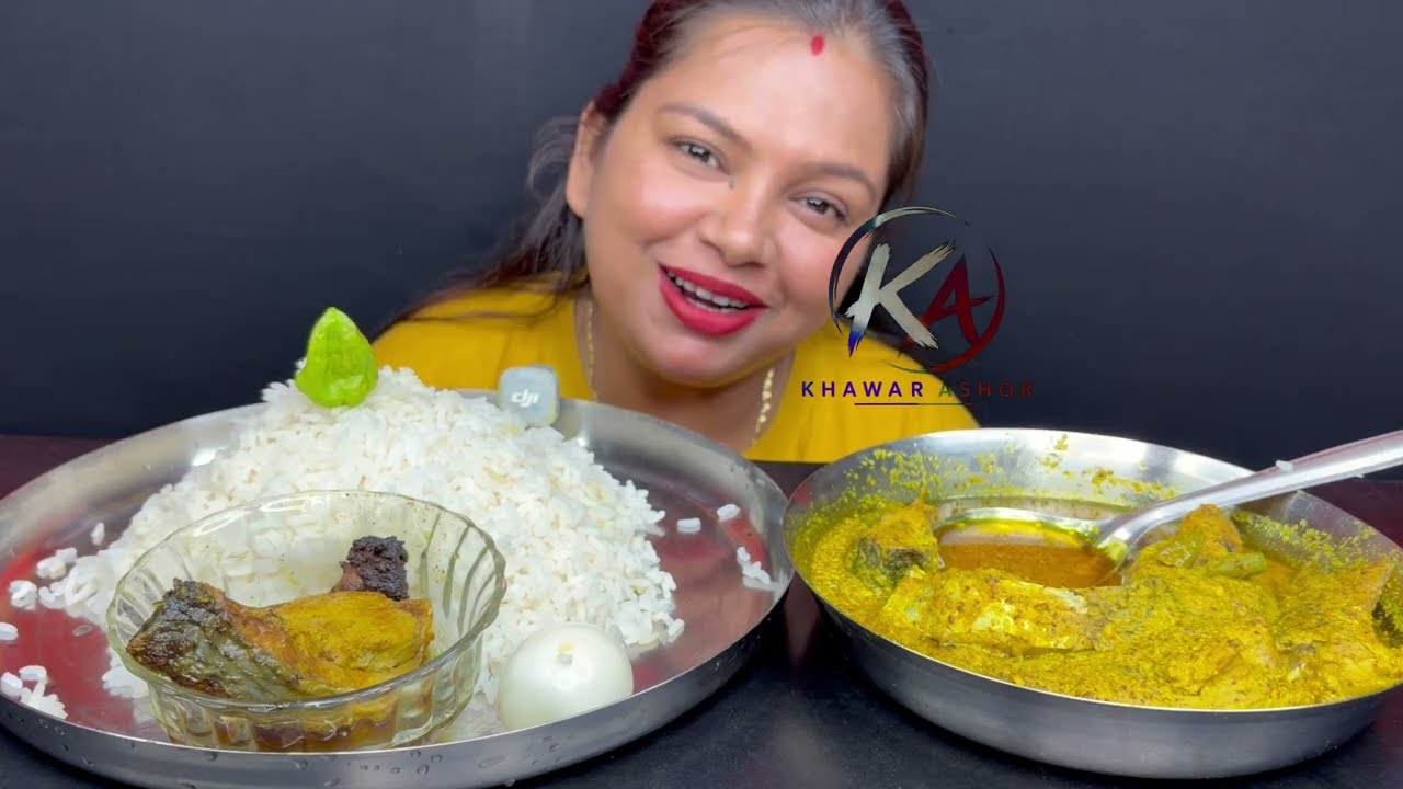 1Bigbites, Eating Rice With Sorshe Ilish, Ilish Fry And Ilish Macher Tel।।