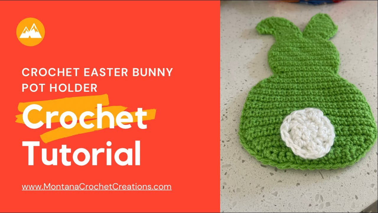 Easter Bunny Crochet Pot Holder / Easy Crochet Pot Holder Pattern / Beginner Friendly