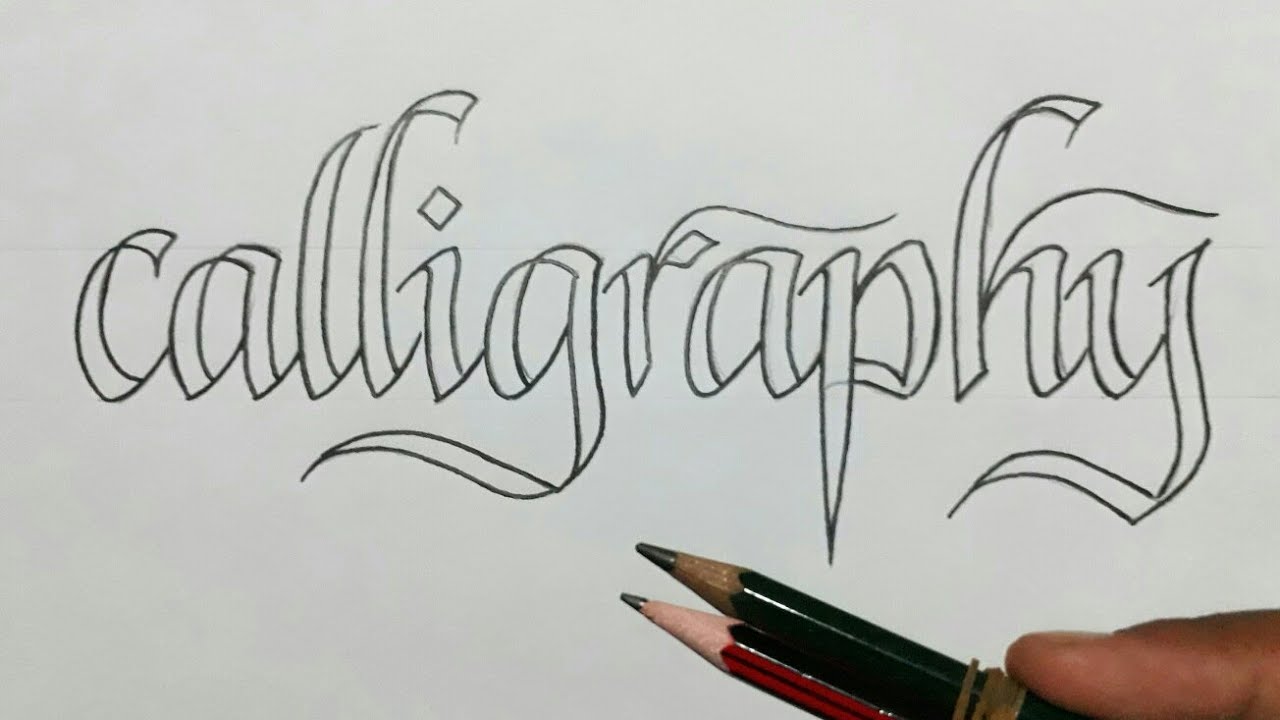 Cara Membuat Tulisan Kaligrafi Dengan Menggunakan 2 Pensil