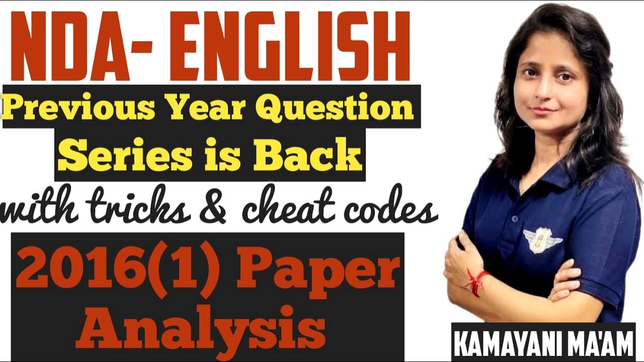 NDA English || NDA English Past Year Paper || NDA English Previous Year Question Paper Solution