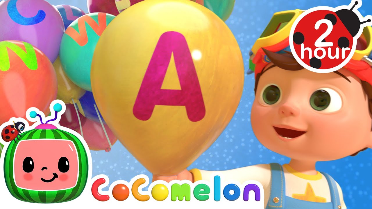 JJ's ABC Song With Balloons 🎈 + More CoComelon Nursery Rhymes and Kids Songs | Learning ABCs & 123s
