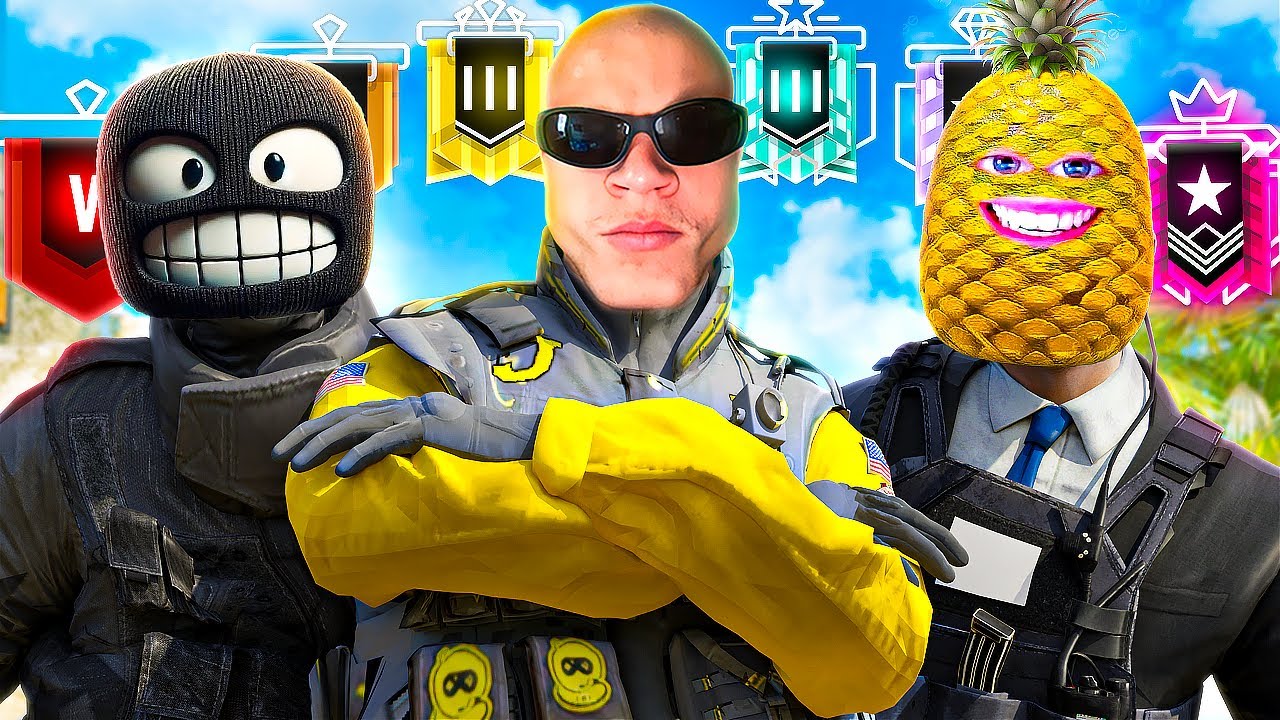 Jynxzi Pineapple & Snapiyy 3v3 vs EVERY Rank in Rainbow Six Siege