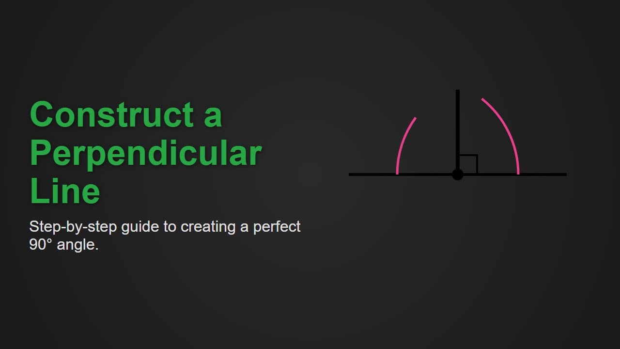 How to Construct a Perpendicular Line at a Point | Easy Geometry Tutorial