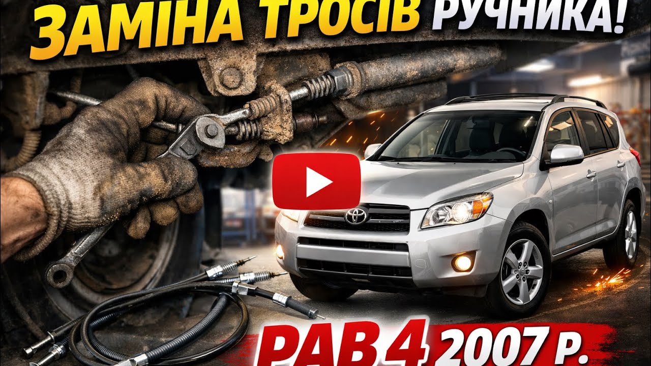 Заміна тросів ручника Тойота Рав 4 2007 рік