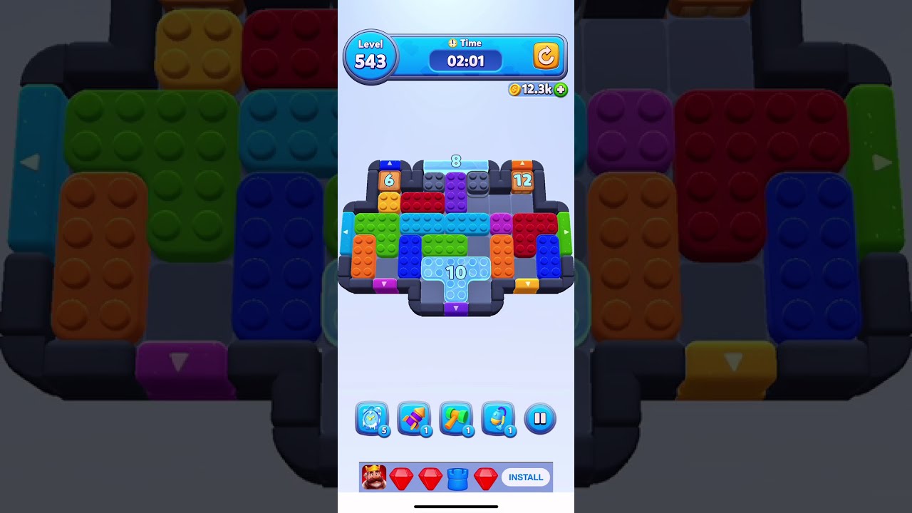 Solve Color Block Jam 543