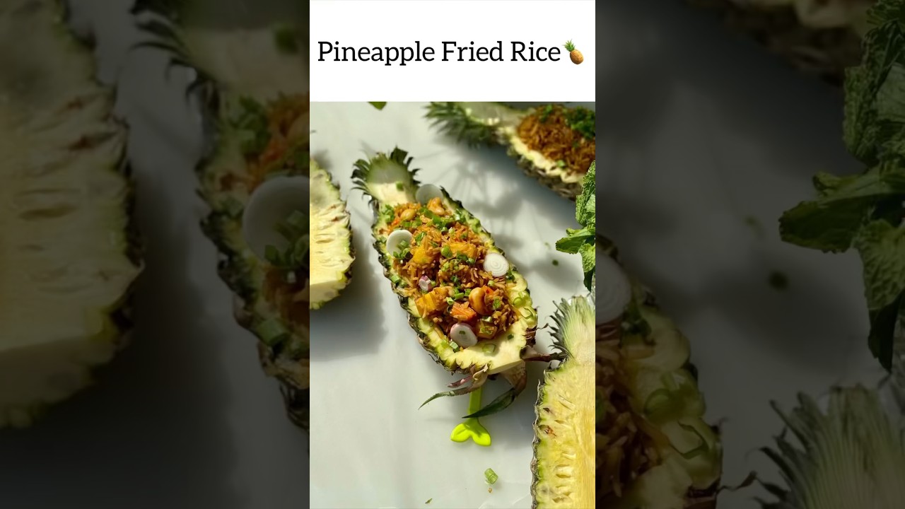 Thai Pineapple Fried Rice 🍚 🍍 #EasyMeals #EasyDinner #DinnerRecipes #recipe #friedrice #Pineapple